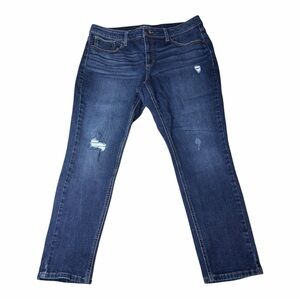 Time and Tru Dark Rinse Stretch Distressed Skinny Leg Jeans Plus Size 18